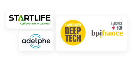 Logos des soutiens institutionnels de Positive Solutions : StartLife, Adelphes, DeepTech, BPI France